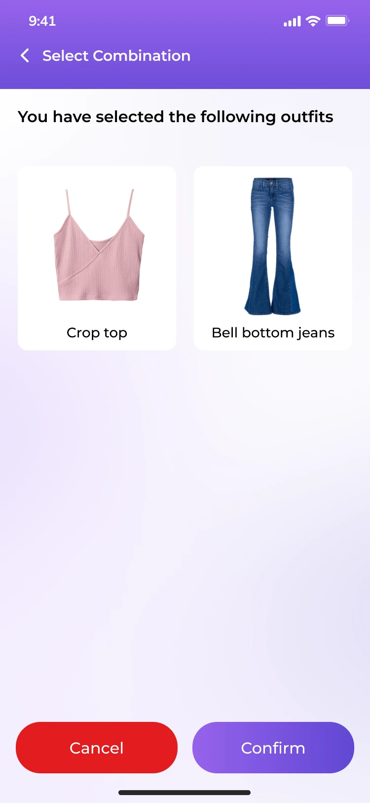 Confirming the chosen outfit raises the old subscription sheet over it