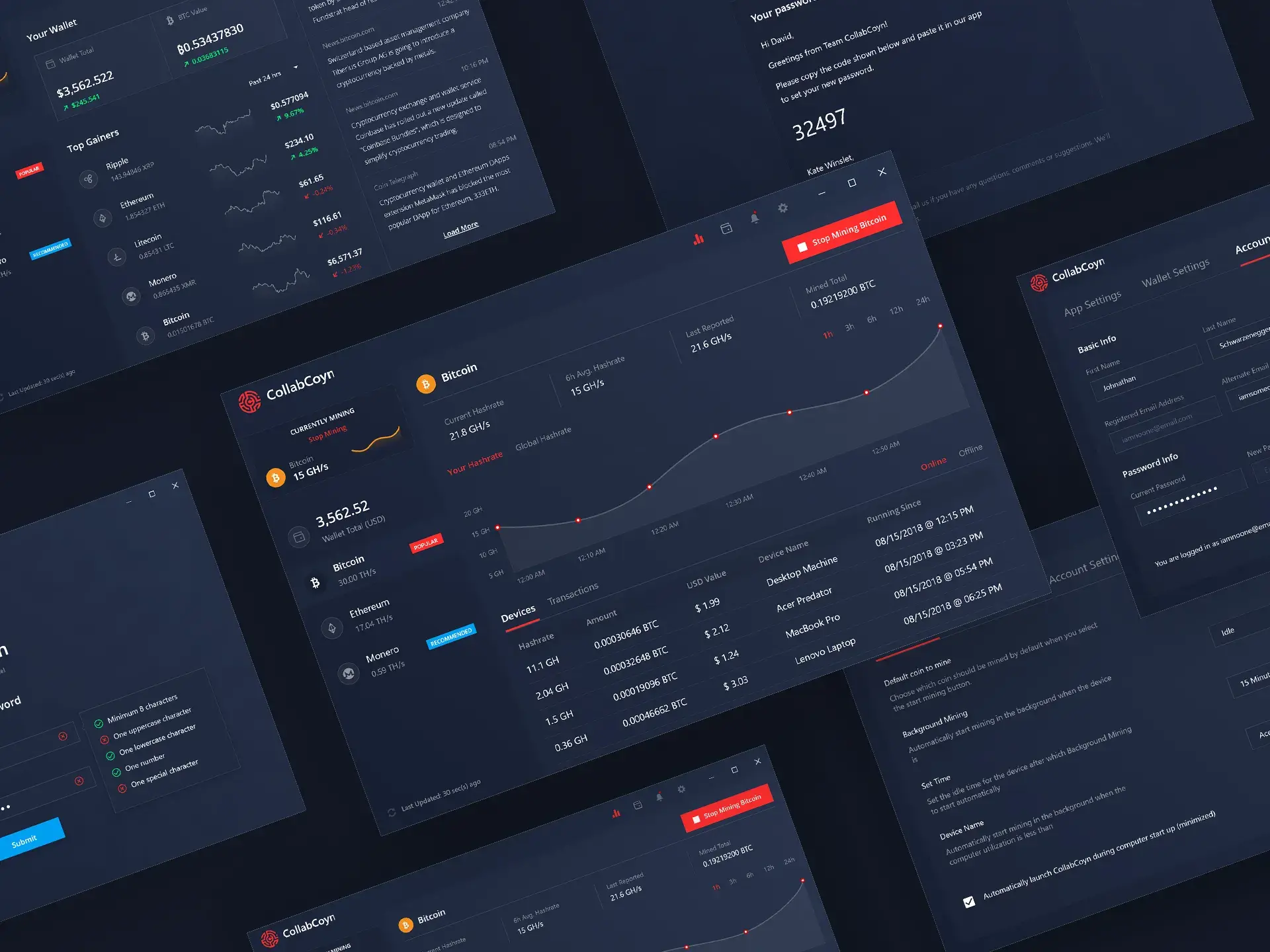 CollabCoyn Mining Dashboard