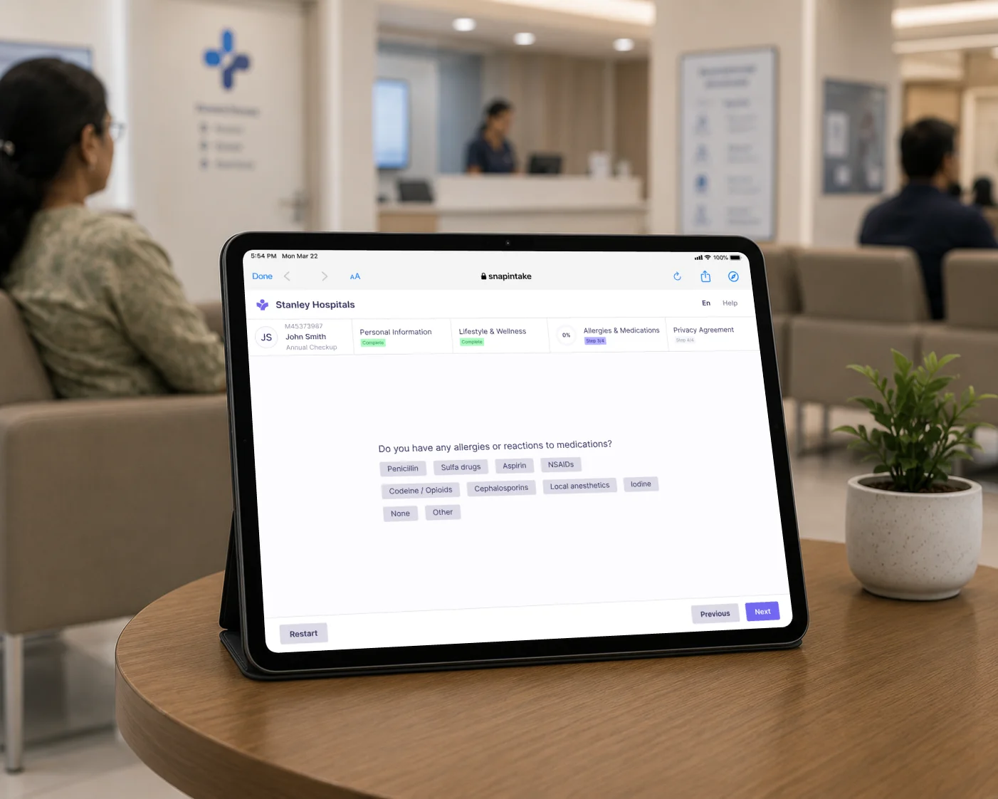 Paper-to-digital patient intake